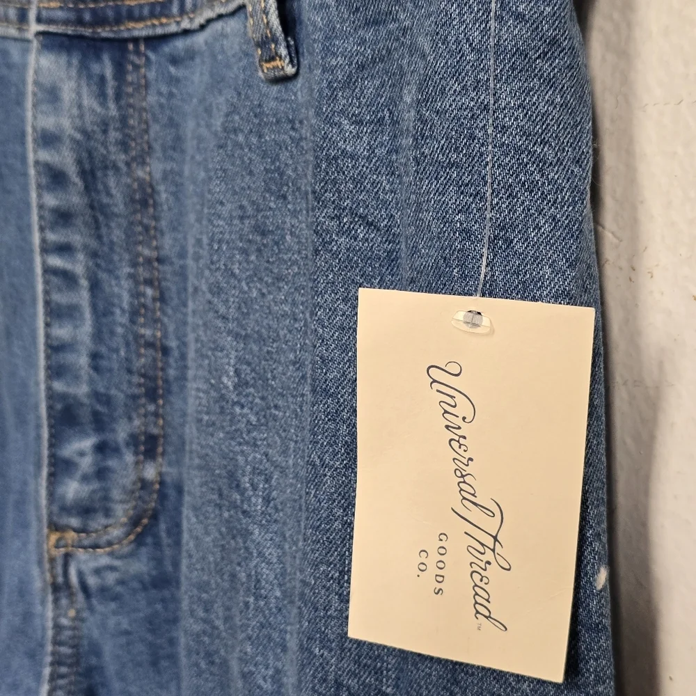 NWT Universal Thread Blue Denim Overall Jumpsuit Size 8 - Picture 8 of 12